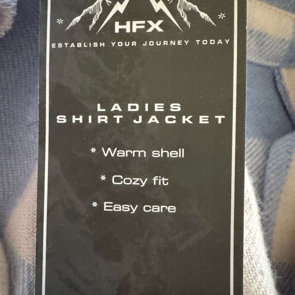 Blue and Cream Plaid Button-Up Shirt Jacket Size Large.   BNWT - Picture 4 of 4